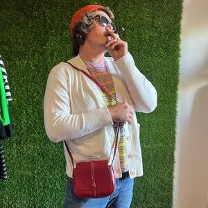 Red Mini Shoulder Bag Crossbody Purse